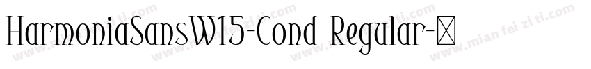 HarmoniaSansW15-Cond Regular字体转换